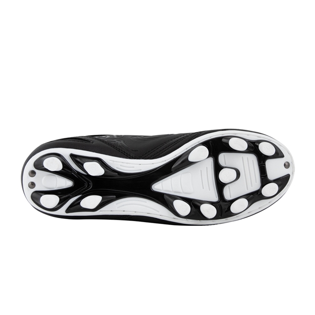 Optimum Kids Razor Velcro Moulded Stud Rugby Boots - Black Silver - Sole
