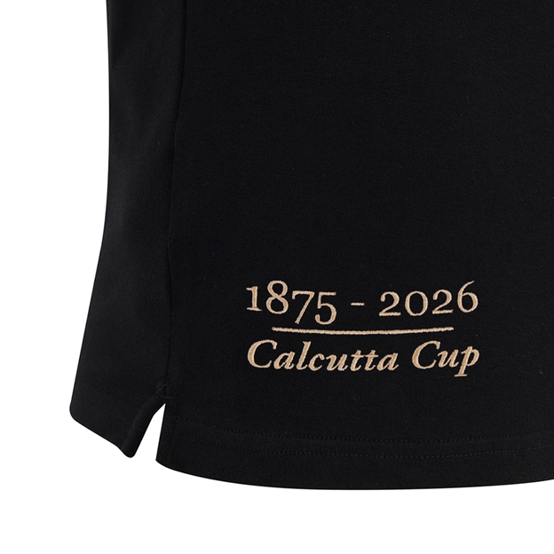 England Womens Limited Edition Calcutta Cup Since 1879 Away Classic Rugby Shirt 25/26 Long Sleeve Black - Hem Embroidery