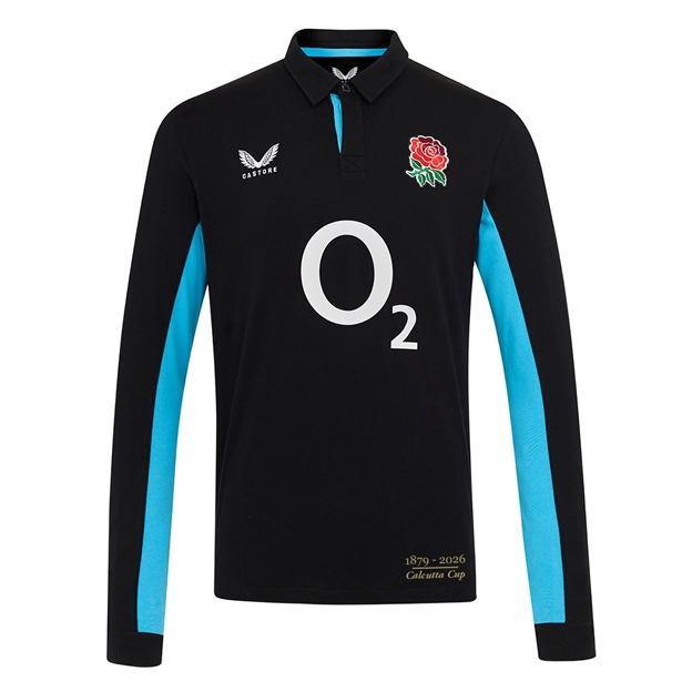England Womens Limited Edition Calcutta Cup Since 1879 Away Classic Rugby Shirt 25/26 - Long Sleeve Black