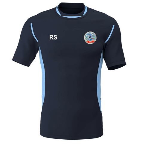 Peebles ASC Pro Training T-Shirt Navy/Sky - Front Peebles ASC Pro Training T-Shirt Navy/Sky - Front