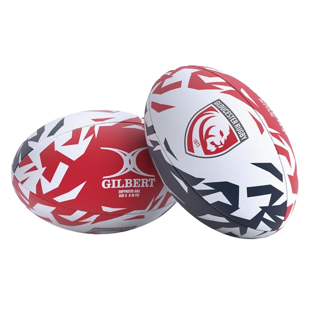 Gilbert Gloucester Supporters Rugby Ball - Pair View