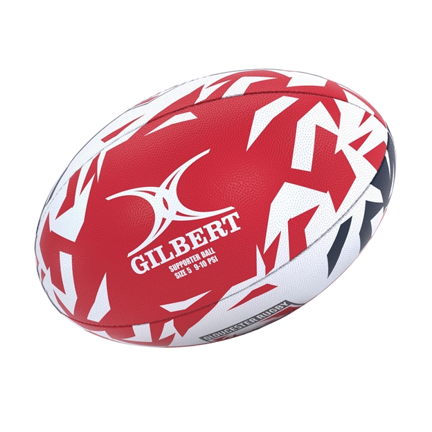 Gilbert Gloucester Supporters Rugby Ball - Side 1 View