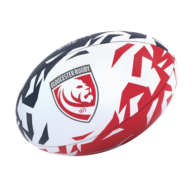 Gilbert Gloucester Supporters Rugby Ball - Side 2 View