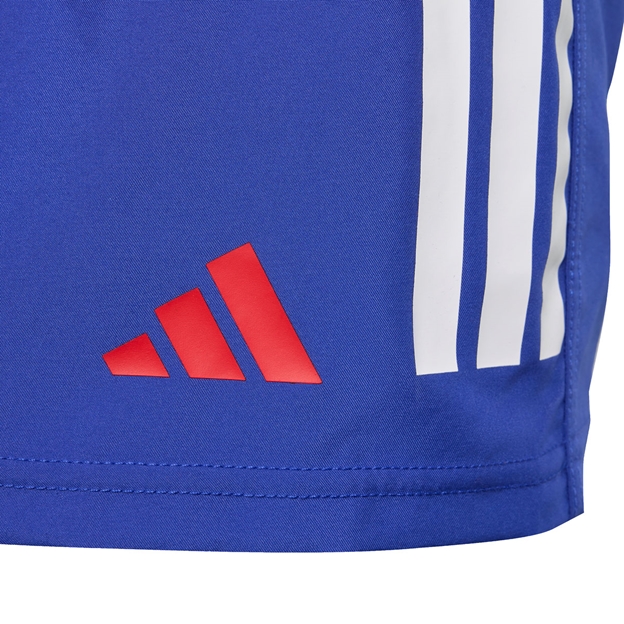 France Kids Home Rugby Shorts Lucid Blue 25/26 - Adidas Logo Close-up