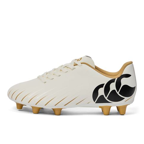 Canterbury Kids Speed Falcon Firm Ground Rugby Boots White - Outstep Canterbury Kids Speed Falcon Firm Ground Rugby Boots White - Outstep