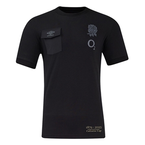 England Mens Calcutta Cup Presentation T-Shirt Black 24/25 - Front