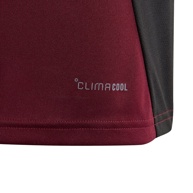 All Blacks Kids Performance T-Shirt 26/27 Maroon - Climacool Close-up View