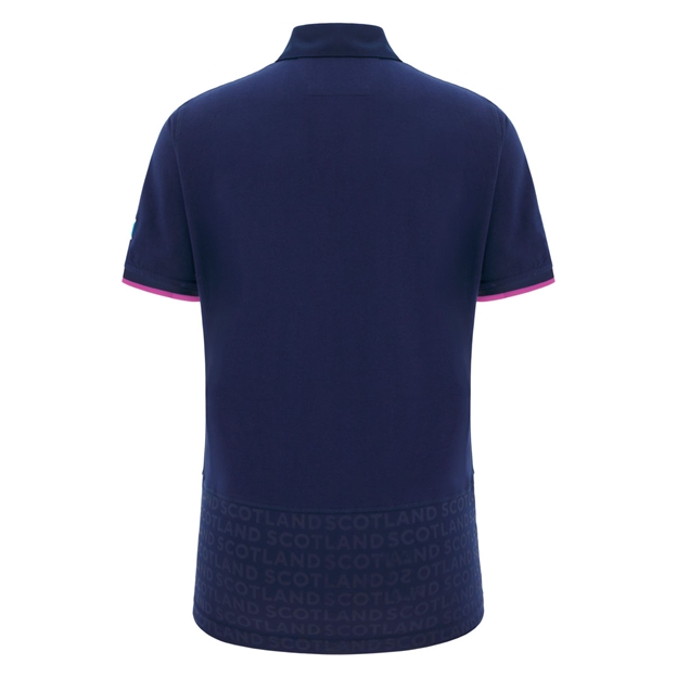 Scotland Womens Home Cotton Rugby Shirt 25/26 Short Sleeve Navy - Back