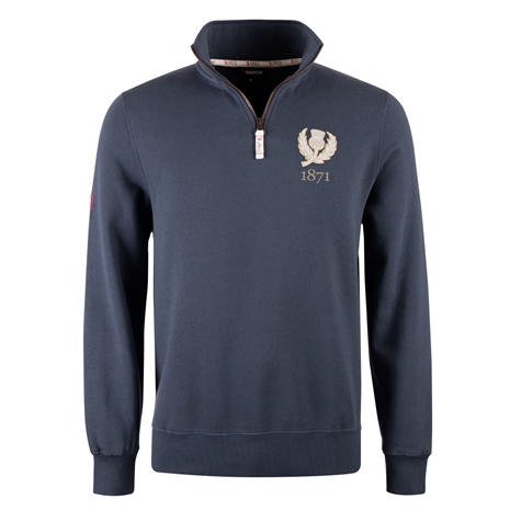 R1823 Scotland 1871 Quarter Zip Top - Petrol Blue
