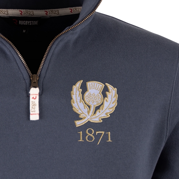R1823 Scotland 1871 Quarter Zip Top - Petrol Blue