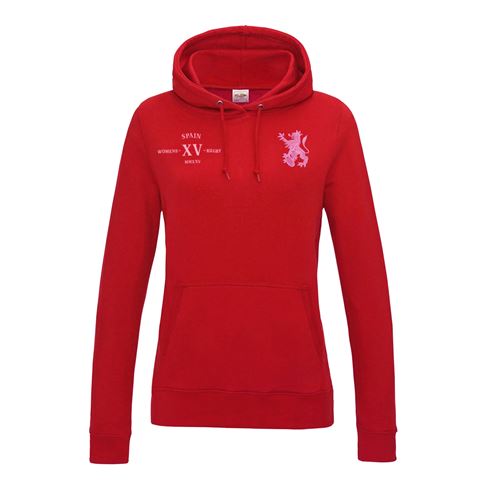 Womens World Cup Spain Womens Classic Hoodie Red - Front Womens World Cup Spain Womens Classic Hoodie Red - Front