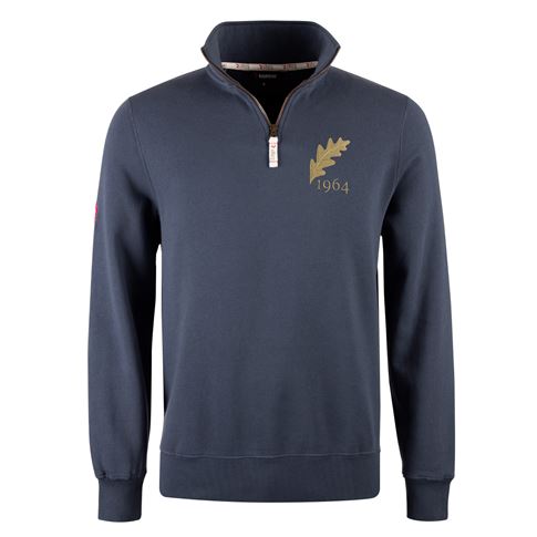 R1823 Romania 1964 Quarter Zip Top - Petrol Blue R1823 Romania 1964 Quarter Zip Top - Petrol Blue