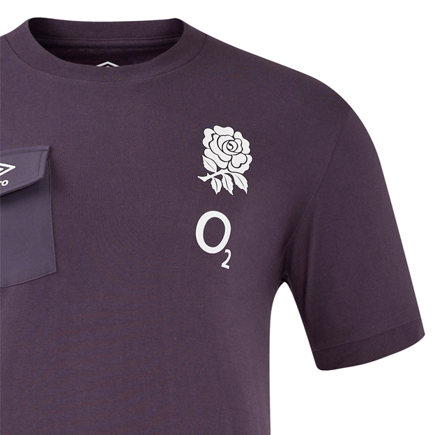 England Mens Presentation T-Shirt - Nightshade - 2025 - RFU Rose