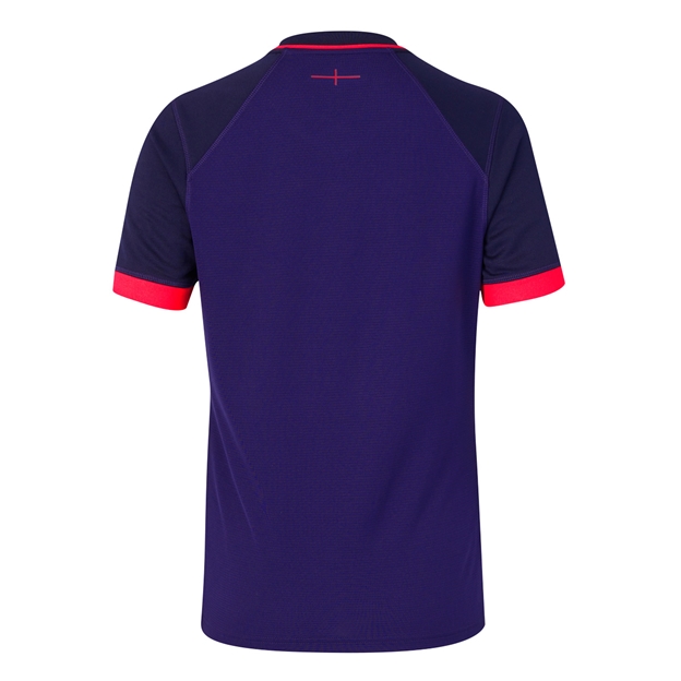 England Womens Away Rugby Shirt 26/27 Maritime Blue - Back View
