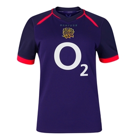 England Womens Away Rugby Shirt 26/27 Maritime Blue - Front View