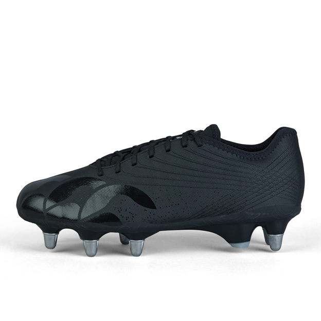Canterbury Adults Stampede Pro Soft Ground Rugby Boots - Black