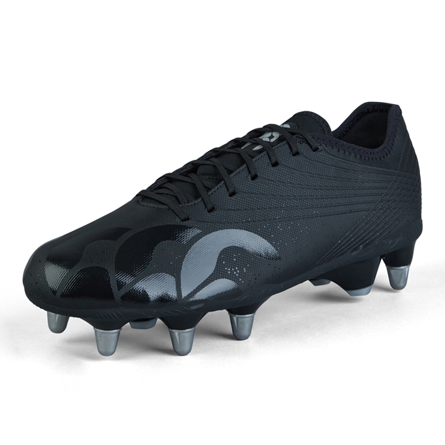 Canterbury Adults Stampede Pro Soft Ground Rugby Boots - Black