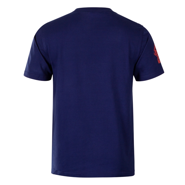 Mens Rugby World Cup 2023 Logo T-Shirt Navy - Back View