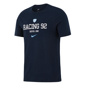 Racing 92 Adults Graphic T-Shirt 26/27 Obsidian - Front View