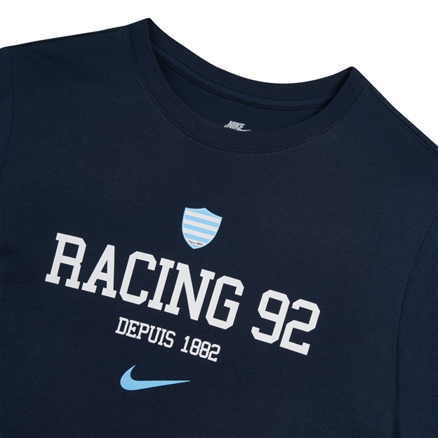 Racing 92 Adults Graphic T-Shirt 26/27 Obsidian - Graphic Close-up