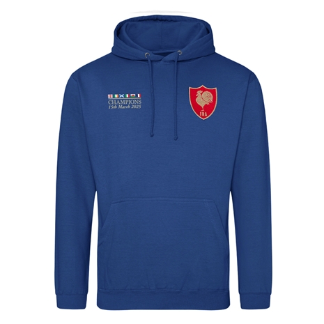 France Mens Champions 2025 Classic Hoodie Royal - Front