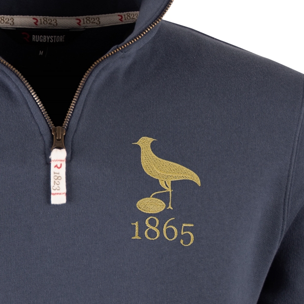 R1823 Uruguay 1865 Quarter Zip Top - Petrol Blue
