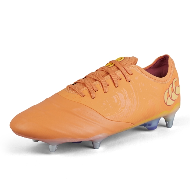 Canterbury Adults Phoenix Genesis Elite Soft Ground Rugby Boots - Orange