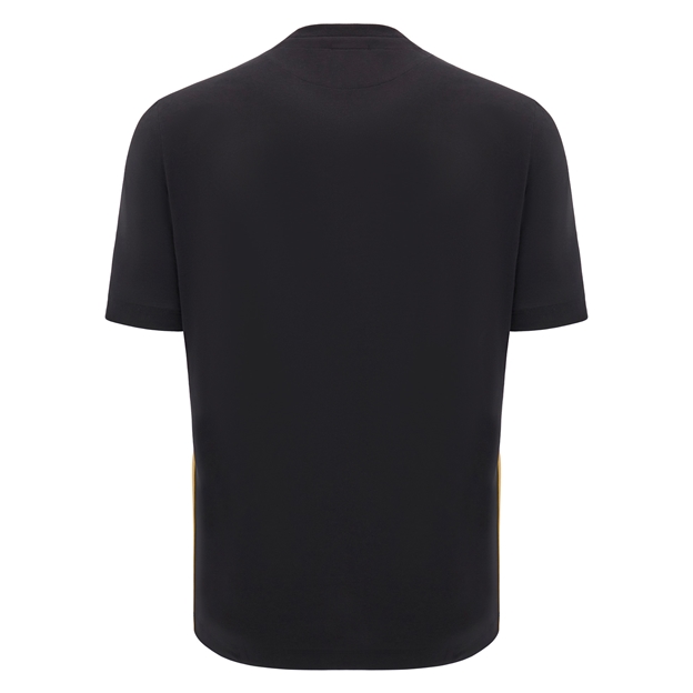 Wales Mens Travel Cotton T-Shirt - Black 2025 - Back