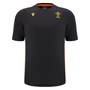 Wales Mens Travel Cotton T-Shirt - Black 2025 - Front 