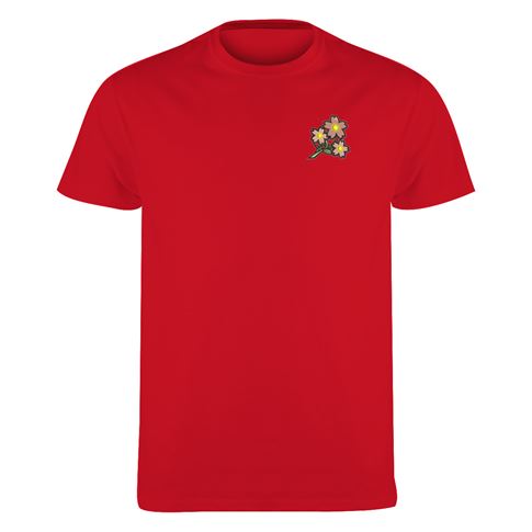 Japan Mens Classic Printed T-Shirt Red - Front Japan Mens Classic Printed T-Shirt Red - Front