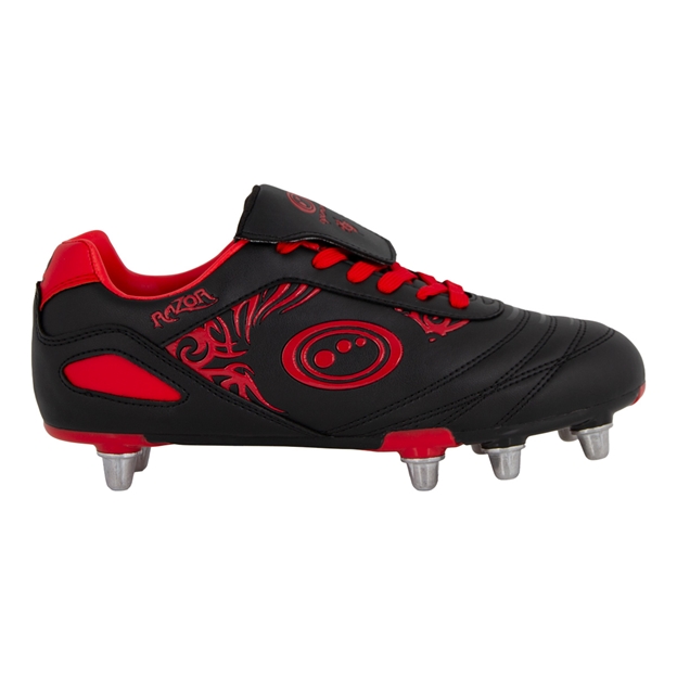 Optimum Razor Rugby Boots Black/Red - Outstep View