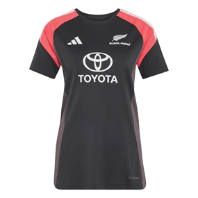 Black Ferns Womens Performance T-Shirt 26/27 Carbon - Front View