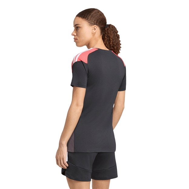 Black Ferns Womens Performance T-Shirt 26/27 Carbon - Model Back View