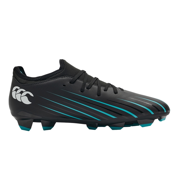 Canterbury Adults Speed Falcon 2.0 Team Firm Ground Rugby Boots Jet Black - Instep View