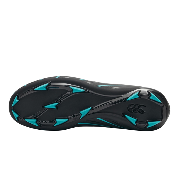 Canterbury Adults Speed Falcon 2.0 Team Firm Ground Rugby Boots Jet Black - Soleplate View