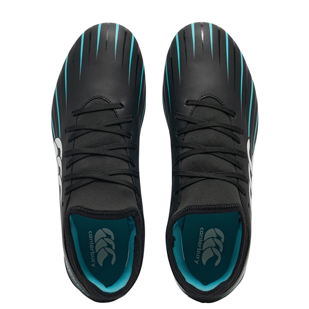 Canterbury Adults Speed Falcon 2.0 Team Firm Ground Rugby Boots Jet Black - Pair Top View