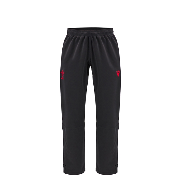 Wales Kids Training Fitted Track Pants - Black 2025 - Front