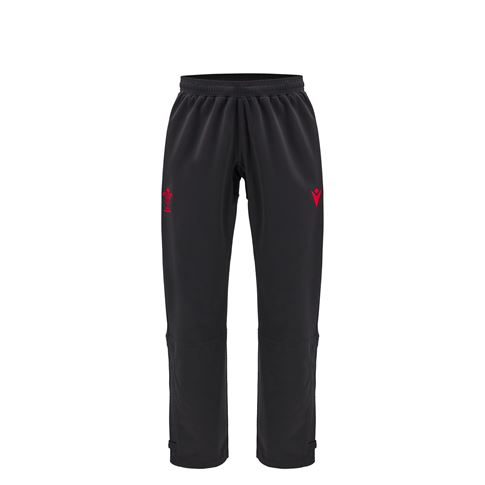 Wales Kids Training Fitted Track Pants - Black 2025 - Front Wales Kids Training Fitted Track Pants - Black 2025 - Front