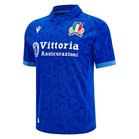 Italy Mens Home Rugby Shirt - Short Sleeve - 2025 - Front