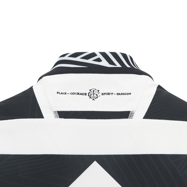 Barbarians Mens Home Rugby Shirt 25/26 - Neck Close-up