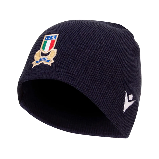 Italy Beanie Hat 25/26 Navy - Front