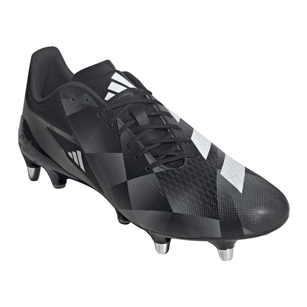 adidas Adults Adizero RS15 Pro Soft Ground Rugby Boots Black - Front