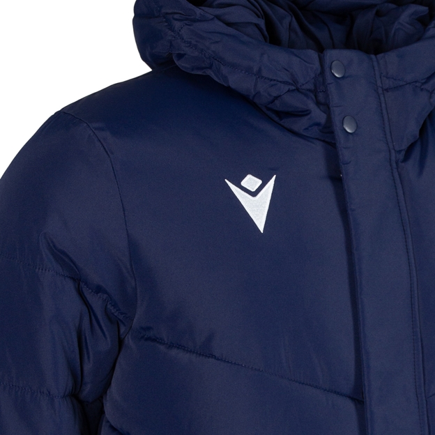 Scotland Mens Long Bench Padded Jacket 26/27 - Macron Logo Close-up