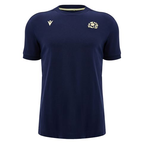 Scotland Mens Travel Cotton T-Shirt 26/27 Navy - Front View