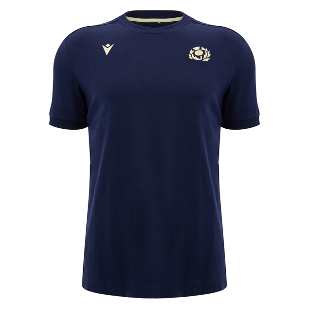 Scotland Mens Travel Cotton T-Shirt 26/27 Navy - Front View