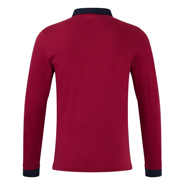 England Mens Away Classic Rugby Shirt - Long Sleeve 2025 - Back