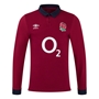 England Mens Away Classic Rugby Shirt - Long Sleeve 2025 - Front 