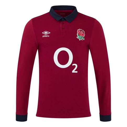 England Mens Away Classic Rugby Shirt - Long Sleeve 2025 - Front England Mens Away Classic Rugby Shirt - Long Sleeve 2025 - Front