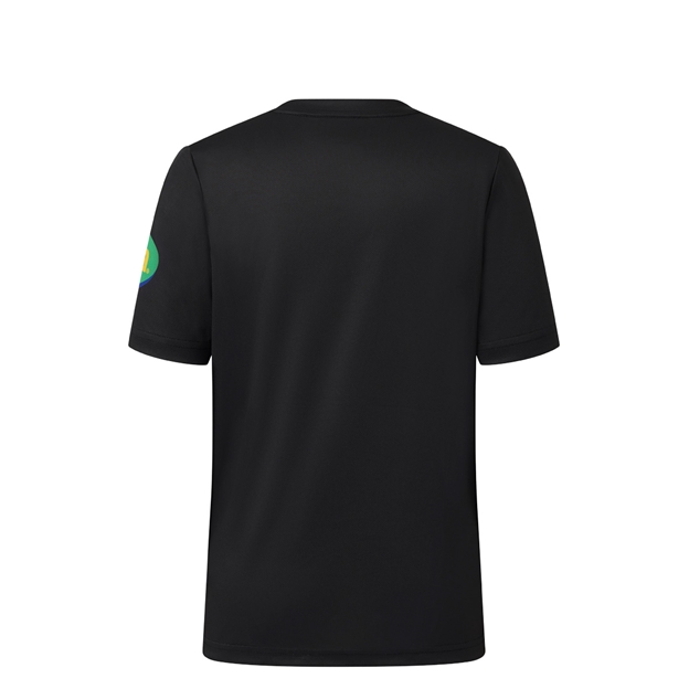 Leicester Tigers Kids Warm-Up Match Day T-Shirt 25/26 Black - Back