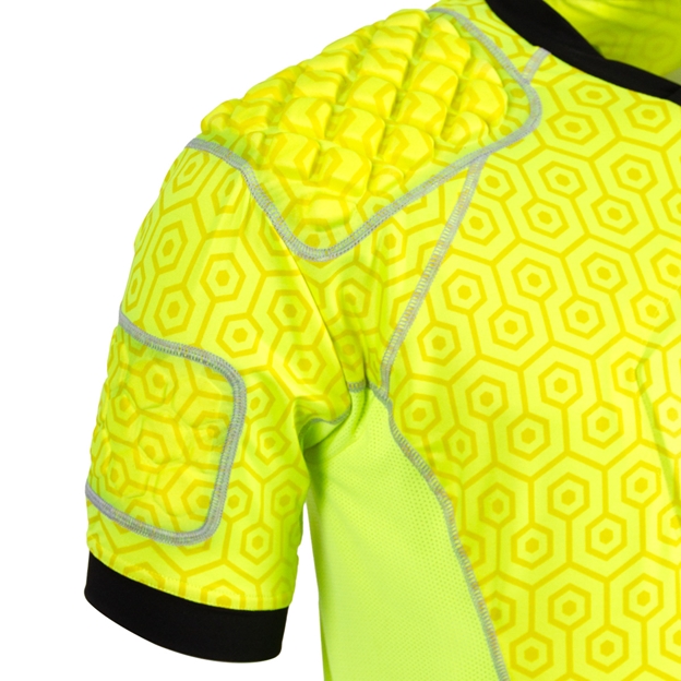 Rhino Kids Pro Protection Top Yellow - Shoulder Padding Close-up